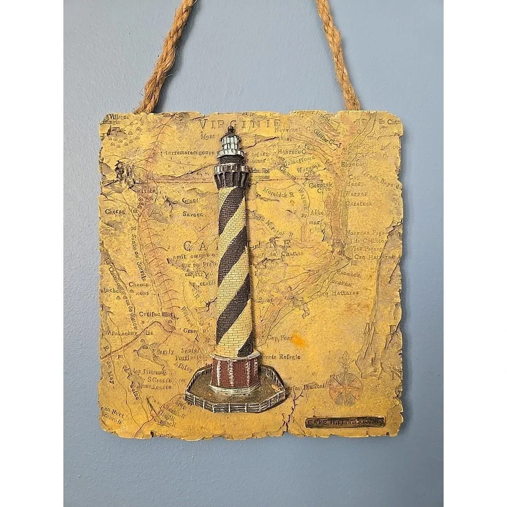 Cape‎ Hatteras NC Lighthouse Resin Wall Plaque Hanging 7.5